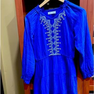 Royal blue linen Zara dress